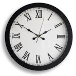 Metal Siyah Duvar Saati