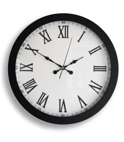 Metal Siyah Duvar Saati