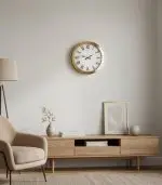 Metal Dekoratif Gold Duvar Saati