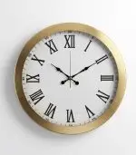 Metal Dekoratif Gold Duvar Saati