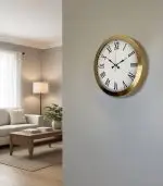 Metal Dekoratif Gold Duvar Saati