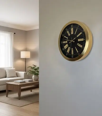 Metal Prenses Gold Duvar Saati