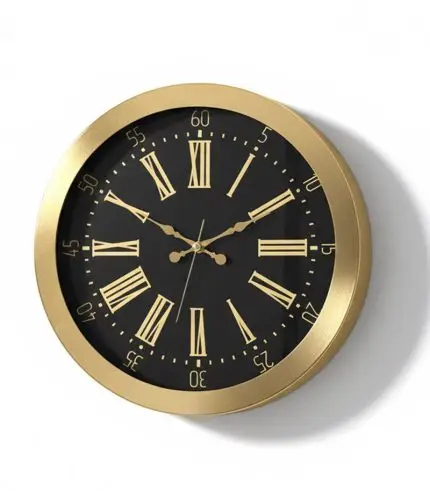 Metal Prenses Gold Duvar Saati