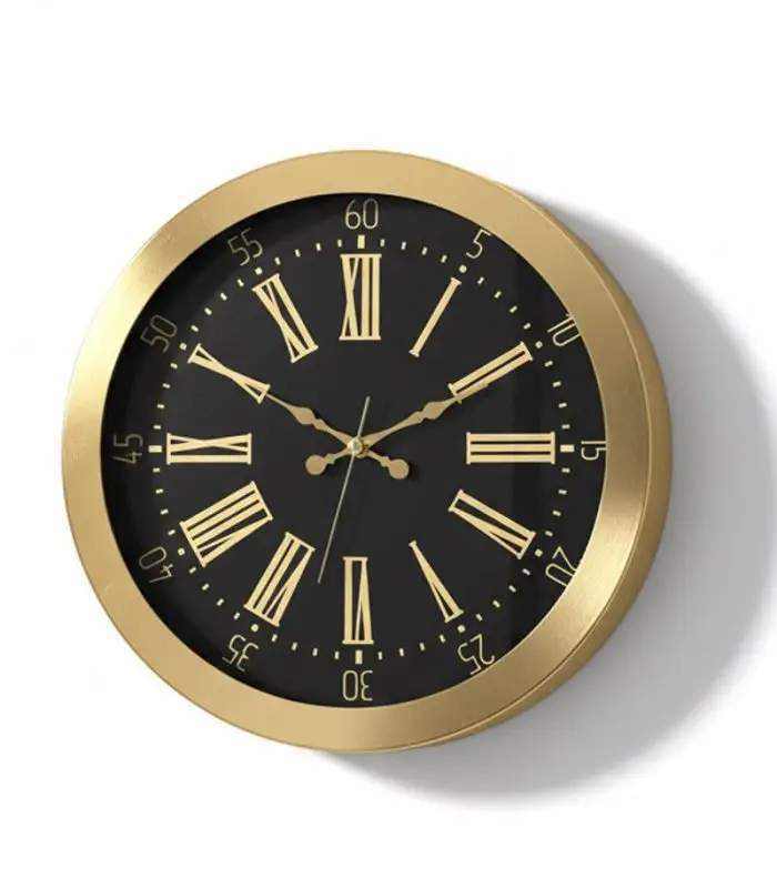 Metal Prenses Gold Duvar Saati