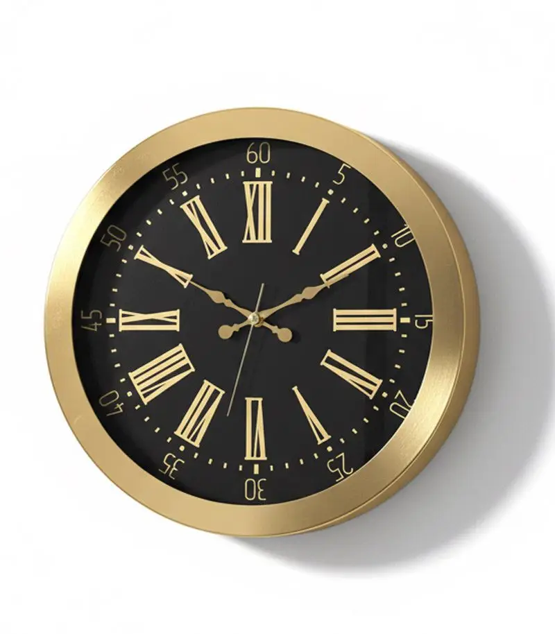 Metal Prenses Gold Duvar Saati