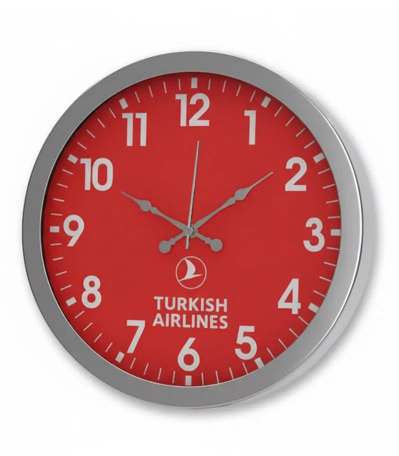 Metal Krom Promosyon Duvar Saat