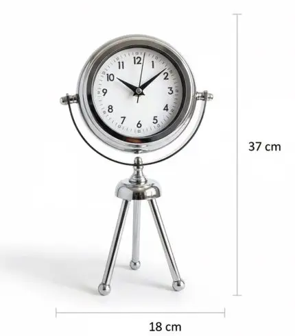 Mini Tripod Krom Masa Saati Modeli