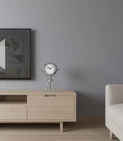 Mini Tripod Krom Masa Saati Modeli