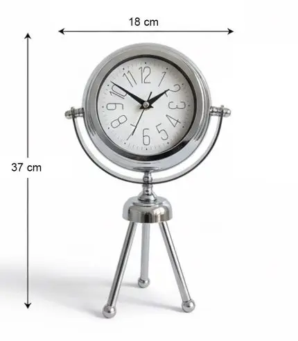 Mini Tripod Krom Masa Saati Modeli
