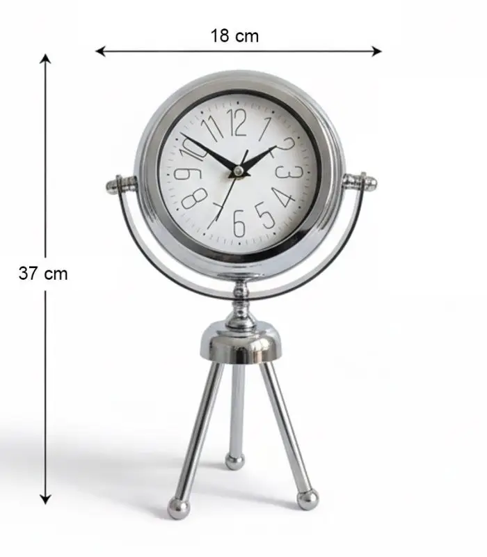 Mini Tripod Krom Masa Saati Modeli