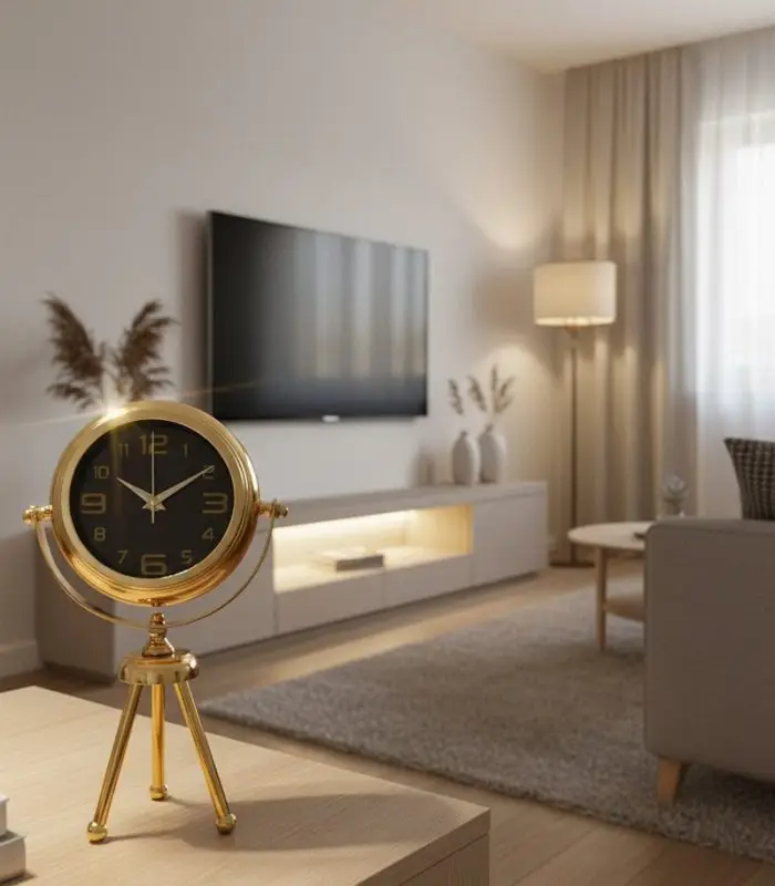 Mini Tripod Gold Masa Saati Modeli