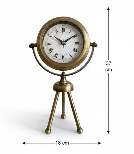 Mini Tripod Metal Eskitme Masa Saati