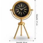 Mini Tripod Şık Gold Masa Saati