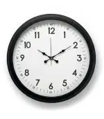 Metal Siyah Latin Duvar Saati | 40 cm | Butik Saat