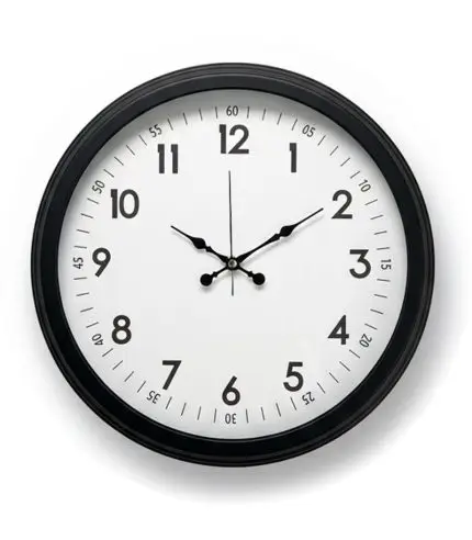 Metal Siyah Latin Duvar Saati | 40 cm | Butik Saat