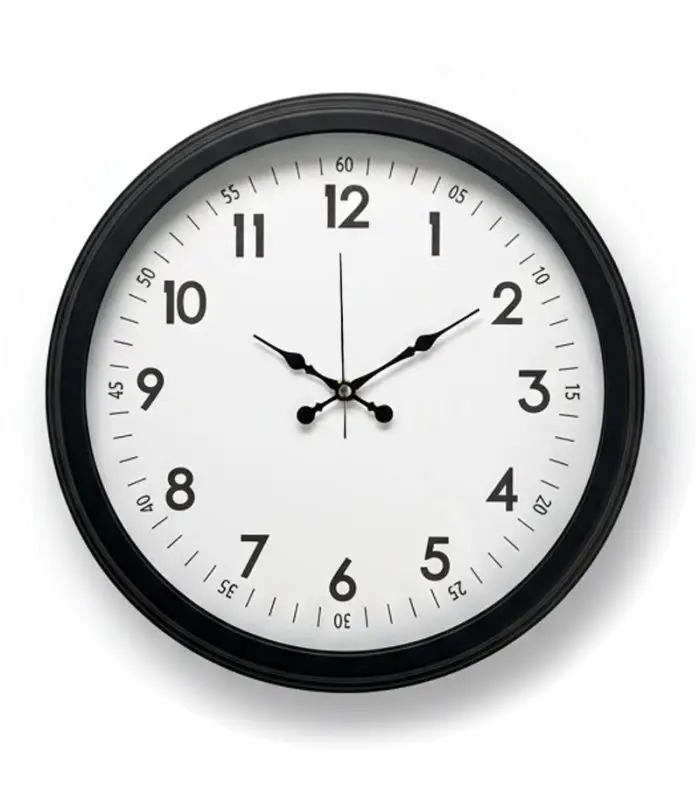 Metal Siyah Latin Duvar Saati | 40 cm | Butik Saat