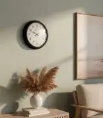 Metal Siyah Latin Duvar Saati | 40 cm | Butik Saat