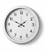 Metal Salon Retro Romen Beyaz Duvar Saati