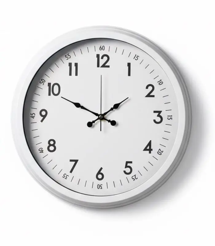 Metal Salon Retro Romen Beyaz Duvar Saati