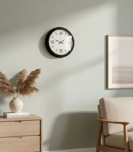 Metal Siyah Modern Duvar Saati