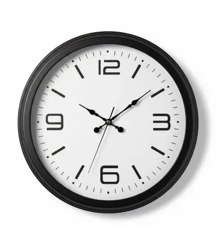 Metal Siyah Modern Duvar Saati