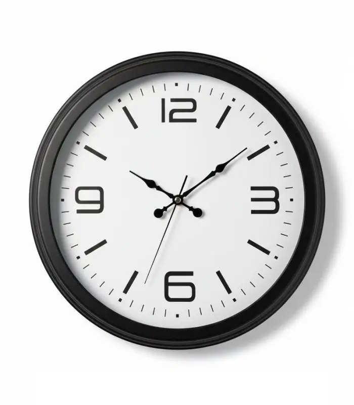 Metal Siyah Modern Duvar Saati