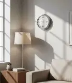 Metal Krom Şık Duvar Saati