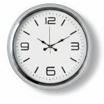 Metal Krom Şık Duvar Saati