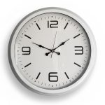 Metal Salon Retro Romen Beyaz Duvar Saati