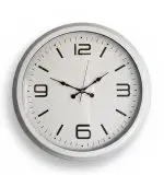 Metal Salon Retro Romen Beyaz Duvar Saati