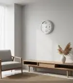 Metal Salon Retro Romen Beyaz Duvar Saati