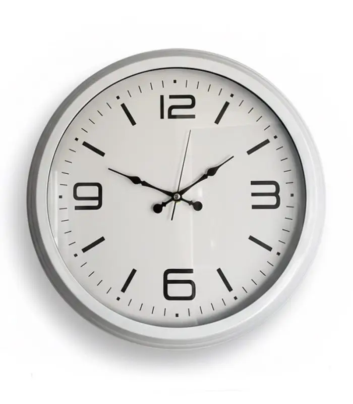 Metal Salon Retro Romen Beyaz Duvar Saati