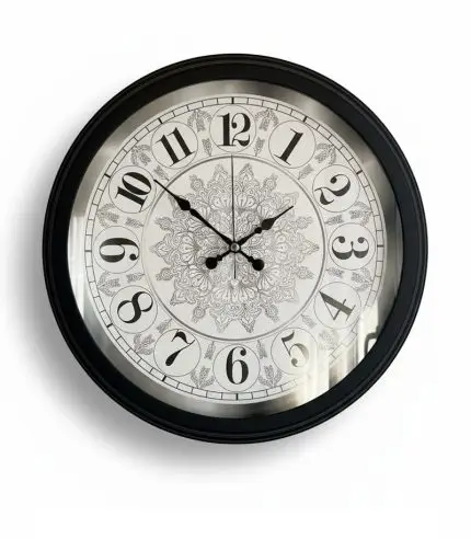 Metal Siyah Zengin Duvar Saati
