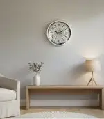 Dekoratif Beyaz Beyaz Duvar Saati