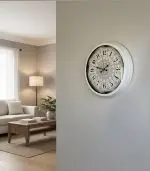 Dekoratif Beyaz Beyaz Duvar Saati