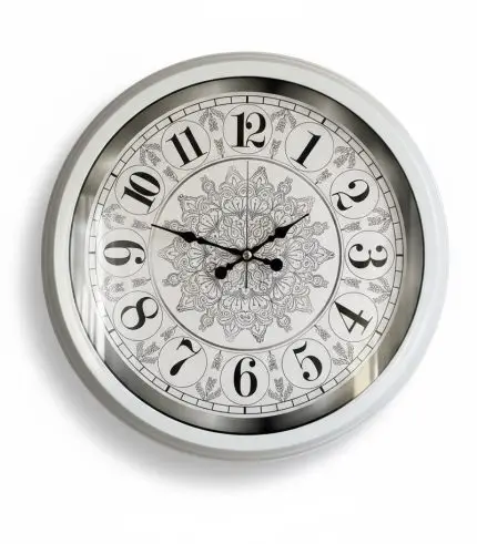 Dekoratif Beyaz Beyaz Duvar Saati