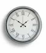 Metal Retro Krom Duvar Saati