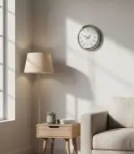 Metal Retro Krom Duvar Saati