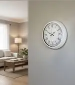 Dekoratif Retro Beyaz Duvar Saati