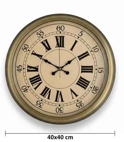 Retro Romen Eskitme Duvar Saati | 40 cm | Butik Saat
