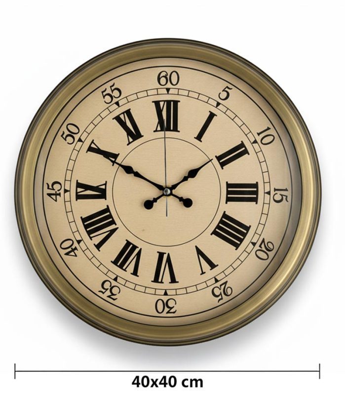 Retro Romen Eskitme Duvar Saati | 40 cm | Butik Saat