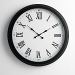 Metal Siyah Latin Duvar Saati | 40 cm | Butik Saat