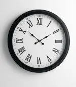 Metal Siyah Latin Duvar Saati | 40 cm | Butik Saat