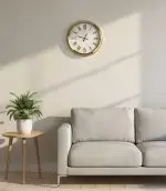 Metal Altın Rengi Duvar Saati