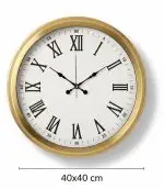 Metal Altın Rengi Duvar Saati