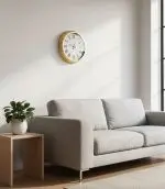 Metal Altın Rengi Duvar Saati