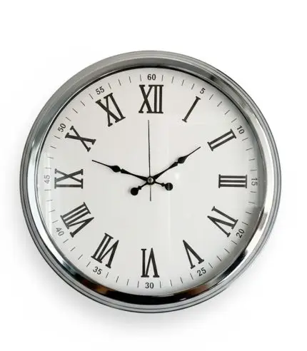 Dekoratif Retro Krom Duvar Saati