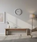 Metal Retro Beyaz Duvar Saati