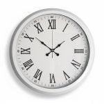 Metal Retro Beyaz Duvar Saati