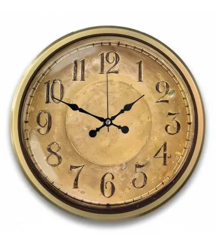 Metal Antik Gold Eskitme Duvar Saati | 52 cm | Butik Saat